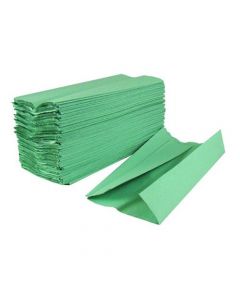 2WORK 1-PLY C-FOLD HAND TOWELS GREEN (PACK OF 2880) HC128GRVW
