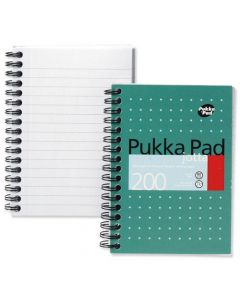 PUKKA PAD RULED WIREBOUND METTALIC JOTTA NOTEPAD 200 PAGES A6 (PACK OF 3) JM036