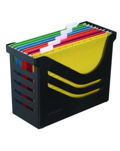 JALEMA RECYCLED OFFICE BOX WITH 5 SUSPENSION FILES A4 BLACK A658026998