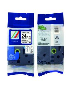 BROTHER TZE-SE5 LABELLING TAPE 24MM BLACK ON WHITE TZESE5 (PACK OF 1)