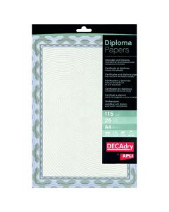 DECADRY BORDER CERTIFICATE A4 PAPER 115GSM BLUE (PACK OF 25 SHEETS) OSD4040