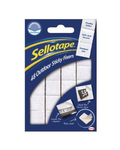 SELLOTAPE STICKY FIXERS OUTDOOR 20X20MM (PACK OF 48) 783895