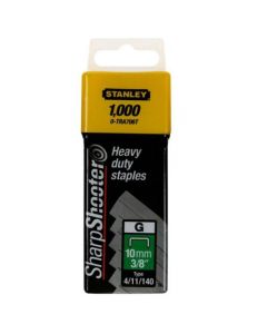 STANLEY SHARPSHOOTER HEAVY DUTY 10MM 3/8IN TYPE G STAPLES (PACK OF 1000) 1-TRA706T