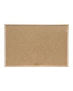 5 STAR ECO NOTICEBOARD CORK WITH PINE FRAME W600XH400MM