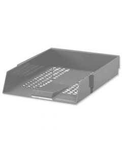 5 STAR OFFICE LETTER TRAY HIGH-IMPACT POLYSTYRENE FOOLSCAP GREY  (PACK OF 1)