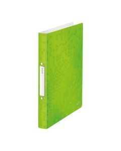LEITZ WOW RING BINDER 2 D-RING 25MM SIZE A4 GREEN REF 42410054 [PACK OF 10 BINDERS]