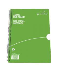 GRAFFICO RECYCLED WIREBOUND NOTEBOOK 100 PAGES A4 (PACK OF 10) 9100035
