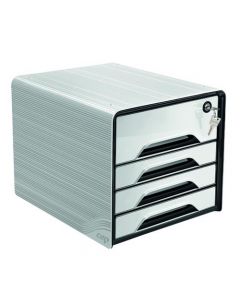 CEP SMOOVE SECURE 4 DRAWER MODULE WITH LOCK WHITE 7-311S WHITE