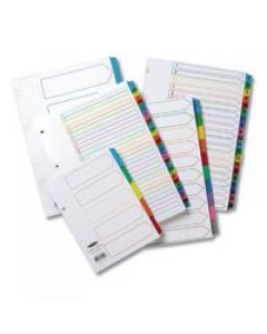 CONCORD INDEX JAN-DEC A4 WHITE WITH MULTICOLOURED TABS 02401/CS24