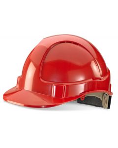 BEESWIFT WHEEL RATCHET VENTED SAFETY HELMET RED  (PACK OF 1)
