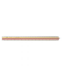 ROTRING RULER TRIANGULAR REDUCTION SCALE 1 ARCHITECT 1:10 TO 1:1250 WITH 2 COLOURED FLUTINGS REF S0220481 (PACK OF 1)