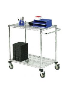 MOBILE TROLLEY 2-TIER CHROME 373001