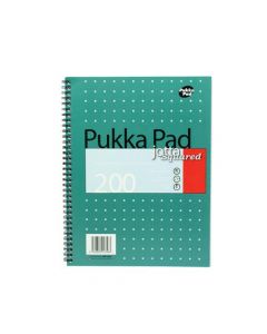PUKKA PAD SQUARE WIREBOUND METALLIC JOTTA NOTEPAD 200 PAGES A4 (PACK OF 3) JM018SQ