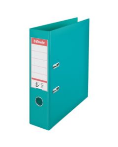 ESSELTE 75MM LEVER ARCH FILE POLYPROPYLENE A4 TURQUOISE (PACK OF 10 FILES) 811550