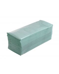 HOSTESS HAND TOWELS 1 PLY 240X240MM 224 TOWELS PER SLEEVE GREEN REF 6871 [PACK 24]