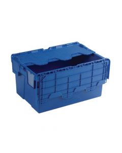 ATTACHED LID CONTAINER 54L BLUE 375815