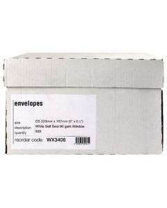 ENVELOPE C5 WINDOW 90GSM SELF SEAL WHITE BOXED (PACK OF 500) WX3406