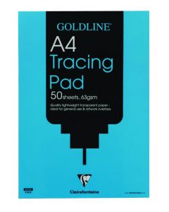 GOLDLINE POPULAR TRACING PAD 63GSM ACID-FREE PAPER 50 SHEETS A4 REF GPT2A4Z [PACK 5]