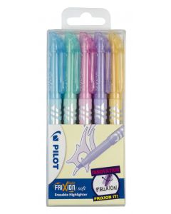 PILOT FRIXION LIGHT SOFT HIGHLIGHTERS ASSORTED (PACK OF 5) 467300500