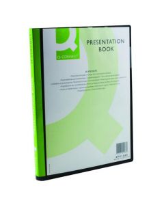 Q-CONNECT PRESENTATION DISPLAY BOOK 20 POCKET A4 BLACK KF01265