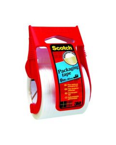 SCOTCH REINFORCED PACKAGING TAPE 50MMX9M WITH EASY START DISPENSER CLEAR X.5009D (PACK OF 1)