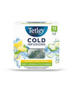 TETLEY COLD INFUSIONS MINT LEMON & CUCUMBER  REF 1603A [PACK 12]