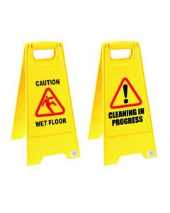 2WORK CAUTION FOLDING SAFETY SIGN YELLOW 101423 (PACK OF 1)