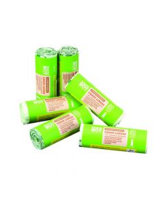 WASTE NOT COMPOSTABLE CADDY LINER BAG 20 PER ROLL (PACK OF 6) 10629