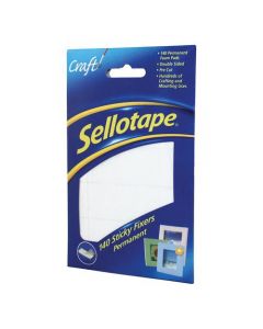SELLOTAPE STICKY FIXERS DOUBLE-SIDED 12X25MM 140 PADS REF 1445422 [PACK 6]