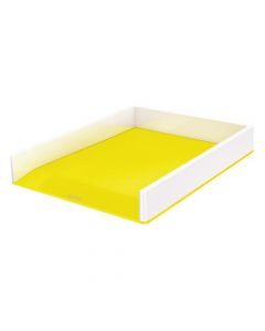 LEITZ WOW LETTER TRAY DUAL COLOUR WHITE/YELLOW 53611016  (PACK OF 1)