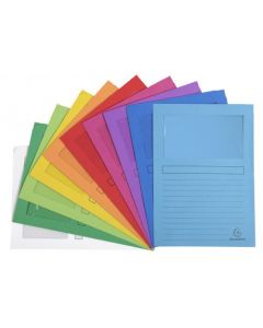 EXACOMPTA FOREVER BRIGHT WINDOW FILES A4 ASSORTED (PACK OF 100 FILES) 50100E