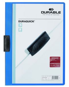 DURABLE DURAQUICK CLIP FOLDER A4 BLUE (PACK OF 20 FOLDERS) 2270/06