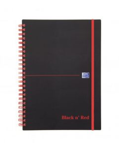 BLACK N' RED RULED POLYPROPYLENE WIREBOUND NOTEBOOK 140 PAGES A5 (PACK OF 5) 846350109
