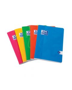 OXFORD SOFT TOUCH STAPLED A5 ASSORTED COLOURS REF 400090116 [PACK 5]