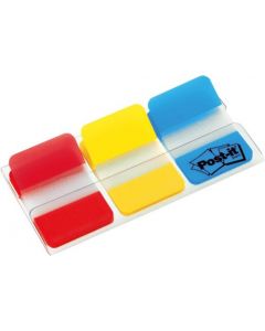 POST-IT STRONG INDEX FULL COLOUR RED/YELLOW/BLUE (PACK OF 66 TABS) 686-RYB
