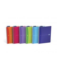OXFORD POLY TRANSLUCENT WIREBOUND NOTEBOOK A4 ASSORTED (PACK OF 5) 100104241