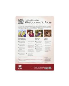 STEWART SUPERIOR HEALTH AND SAFETY LAW HSE STATUTORY POSTER PVC W420XH595MM A2 FRAMED REF FWC100 (PACK OF 1)