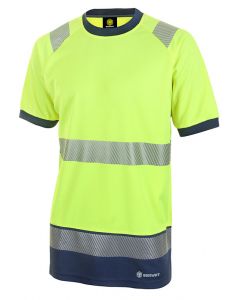 BEESWIFT HIGH VISIBILITY  TWO TONE SHORT SLEEVE T SHIRT SATURN YELLOW / NAVY M (PACK OF 1)
