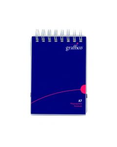 GRAFFICO POLYPROPYLENE WIREBOUND NOTEBOOK 140 PAGES A7 500-0466 (PACK OF 1)