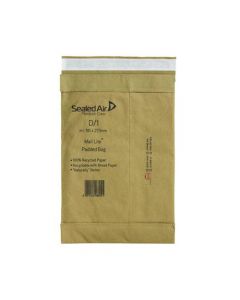 MAIL LITE PADDED POSTAL BAG SIZE D/1 181X273MM BROWN (PACK OF 100) 100943477