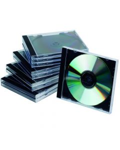 Q-Connect Black /Clear CD Jewel Case (Pack of 10) KF02209