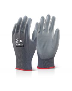 BEESWIFT PU COATED GLOVES GREY S (PACK OF 1)