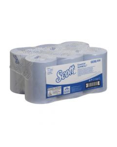 SCOTT ESSENTIAL SLIMROLL HAND TOWEL ROLL BLUE 190M (PACK OF 6) 6696