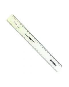 Q-CONNECT ACRYLIC SHATTER RESISTANT RULER 30CM CLEAR (PACK OF 10) KF01107Q