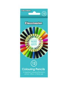 CLASSMASTER COLOURING PENCILS ASSORTED (PACK OF 12) CPW12
