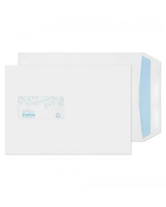 EVOLVE RECYCLED C5 ENVELOPES WINDOW SELF SEAL 100GSM WHITE (PACK OF 500) RD7084