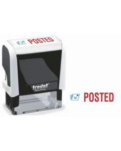 TRODAT OFFICE PRINTY STAMP SELF-INKING - POSTED - 18X46MM REINKABLE RED AND BLUE REF 43342