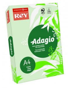 REY ADAGIO A4 160GSM TINTED PAPER GREEN (PACK OF 250 SHEETS)