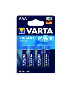VARTA AAA HIGH ENERGY BATTERY ALKALINE (PACK OF 4) 4903620414