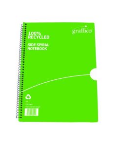 GRAFFICO RECYCLED SPIRAL BOUND NOTEBOOK 100 PAGES A5 (PACK OF 10) 5000335